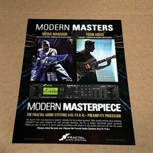 Misha Mansoor & Tosin Abasi - Fractal Audio Systems - 2015 Print Ad